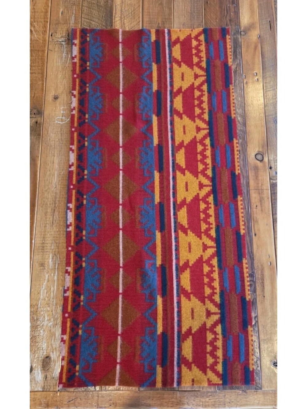 Southwest Aztec Fabric Vintage 70s 80s 56" × 27"